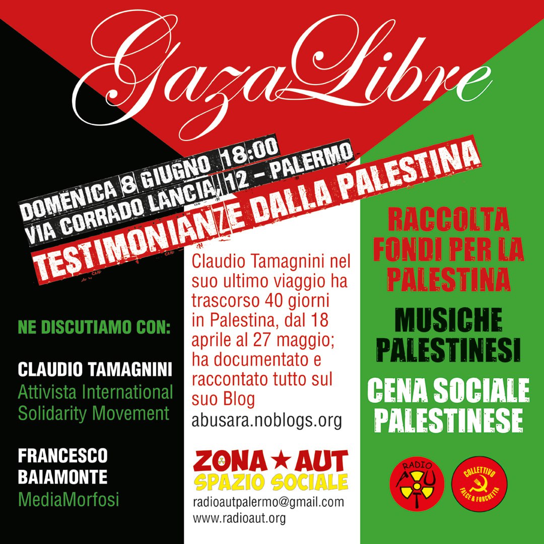 GAZA LIBRE – TESTIMONIANZE DALLA PALESTINA
